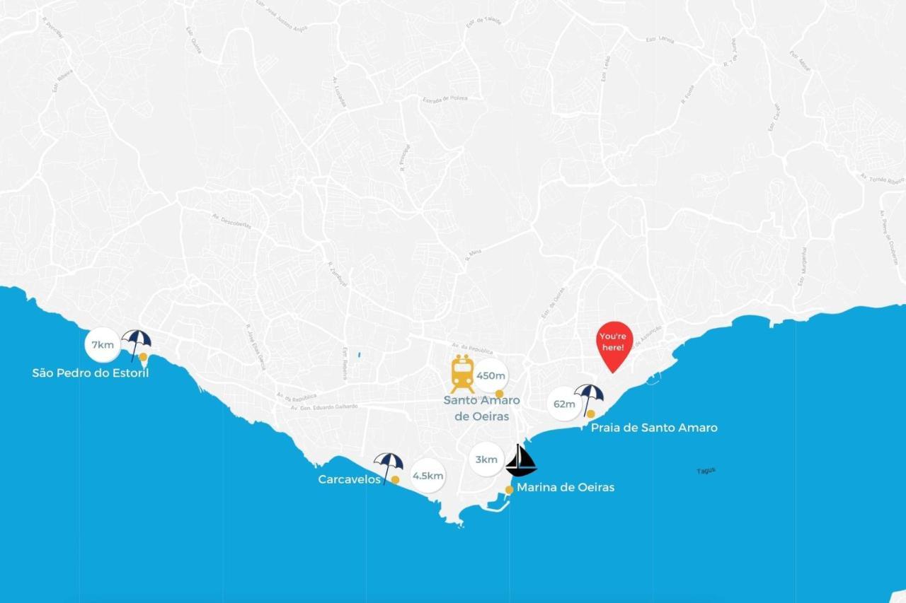 Santo Amaro Beach Family Stays Oeiras Bagian luar foto