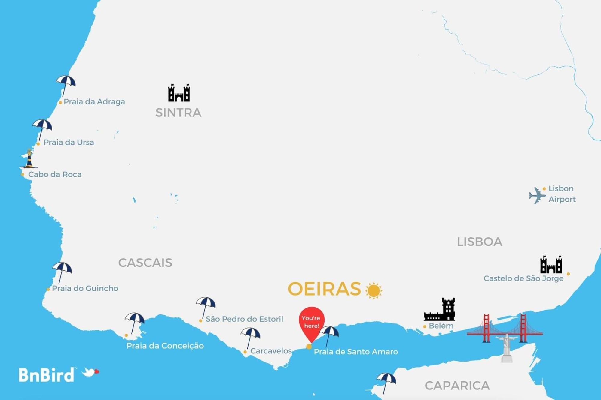 Santo Amaro Beach Family Stays Oeiras Bagian luar foto